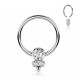 Piercing micro-bcr 206 - Gris trois strass et boule