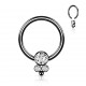 Piercing micro-bcr 206 - Noir trois strass et boule