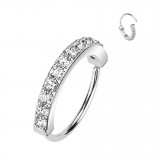 Piercing micro-bcr 210 - Gris ligne de strass