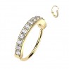 Piercing micro-bcr 210 - Jaune ligne de strass