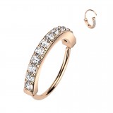 Piercing micro-bcr 210 - Rose ligne de strass
