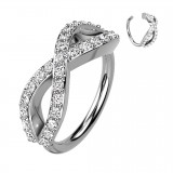 Piercing micro-bcr 212 - Gris Infini avec strass
