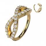 Piercing micro-bcr 212 - Jaune Infini avec strass