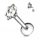 Piercing micro-labret 115 - Gris zircone pétale