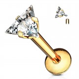 Piercing micro-labret 116 - Jaune zircone triangle