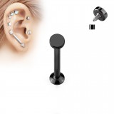 Piercing micro-labret 94 - Cercle plat noir