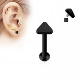 Piercing micro-labret 96 - Triangle plat noir