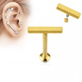 Piercing micro-labret 98 - Ligne plate jaune