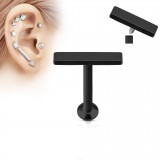 Piercing micro-labret 98 - Ligne plate noire
