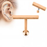 Piercing micro-labret 99 - Longue ligne plate rose
