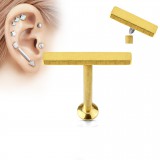 Piercing micro-labret 99 - Longue ligne plate jaune