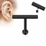 Piercing micro-labret 99 - Longue ligne plate noire
