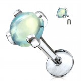 Piercing micro-labret 118 - Aventurine jade