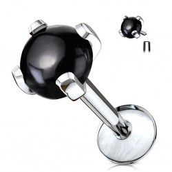 Piercing micro-labret 117 - Agate noire