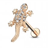 Piercing micro-labret 128 - Salamandre rose