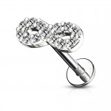 Piercing micro-labret 129 - Signe infini gris
