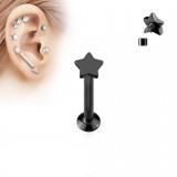 Piercing micro-labret 47 - Anodisé titane noir étoile
