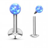 Piercing micro-labret 93 - Opale bleue