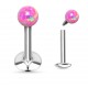 Piercing micro-labret 93 - Opale rose