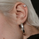 Piercing micro-labret 131 - Papillon jaune avec strass