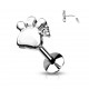 Piercing micro-labret 137 - Patte de chat grise