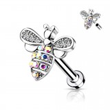 Piercing micro-labret 138 - Abeille grise