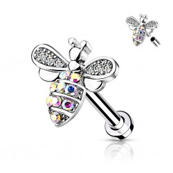 Piercing micro-labret 138 - Abeille grise