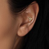 Piercing micro-labret 138 - Abeille grise