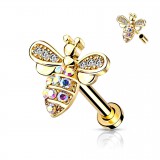 Piercing micro-labret 138 - Abeille jaune