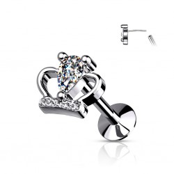 Piercing micro-labret 140 - Couronne grise B