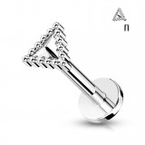 Piercing micro-labret 143 - Triangle deluxe gris