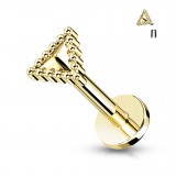 Piercing micro-labret 143 - Triangle deluxe jaune