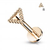 Piercing micro-labret 143 - Triangle deluxe rose