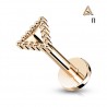 Piercing micro-labret 143 - Triangle deluxe rose
