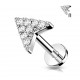 Piercing micro-labret 144 - Pointe deluxe grise