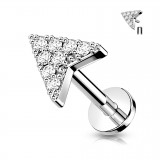 Piercing micro-labret 144 - Pointe deluxe grise
