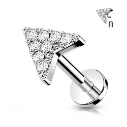 Piercing micro-labret 144 - Pointe deluxe grise