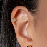 Piercing micro-labret 144 - Pointe deluxe grise