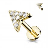 Piercing micro-labret 144 - Pointe deluxe jaune