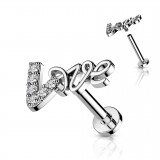Piercing micro-labret 149 - Love gris