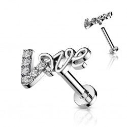 Piercing micro-labret 149 - Love gris