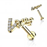 Piercing micro-labret 149 - Love jaune