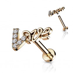 Piercing micro-labret 149 - Love rose