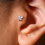 Piercing micro-labret 150 - Papillon rose