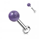 Piercing micro-labret 151 - Boule en améthyste