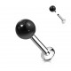 Piercing micro-labret 151 - Boule en agate noire