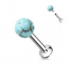 Piercing micro-labret 151 - Boule en turquoise