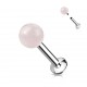 Piercing micro-labret 151 - Boule en quartz rose
