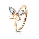Anneau 0.8mm 23 - Papillon rose