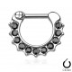 Piercing septum, oreille 05 - Onze strass noirs